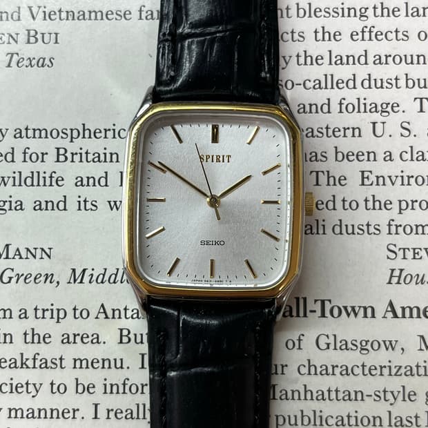 Vintage Seiko Quartz Spirit Tank Watch