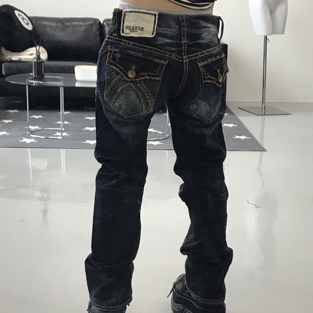 Buckaroo detail denim pants