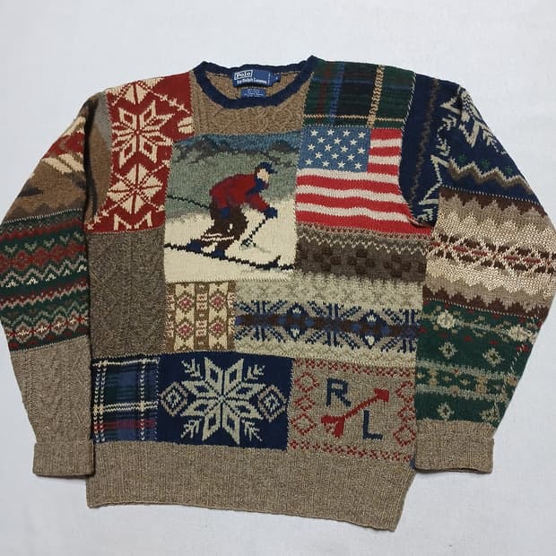 polo 폴로 랄프로렌 90s 일경물산 빈티지 니트 울
