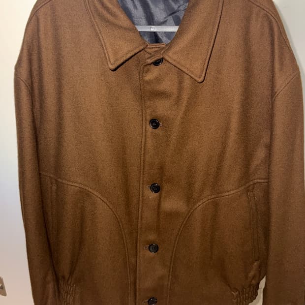 알렌느 울 숏 브라운 블루종 2사이즈