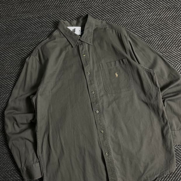 폴로 랄프로렌 포니 박시핏 카키 셔츠y 3259