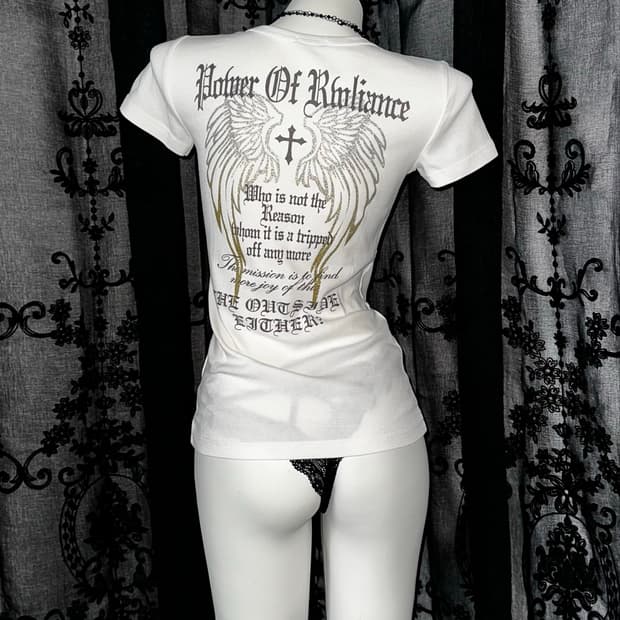 #CORNFLAKE white wing graphic t-shirt