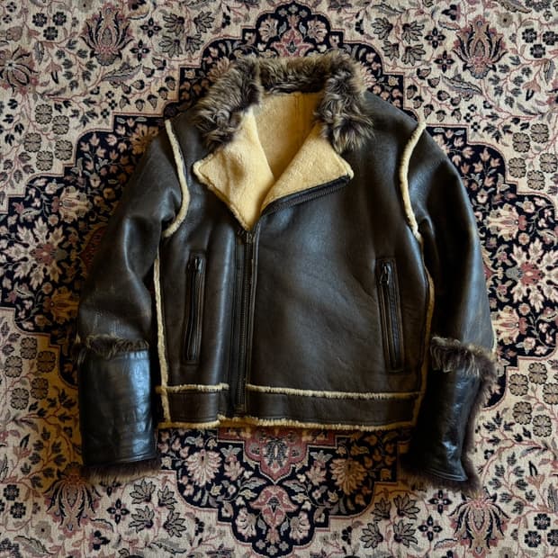 아비렉스 카우하이드 무톤 레더 자켓 100