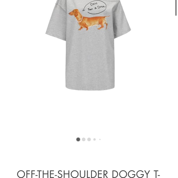 마크공 markgong OFF-THE-SHOULDER DOGGY T-SH