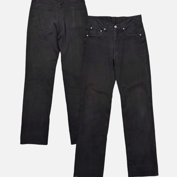 black stripe straigh jean