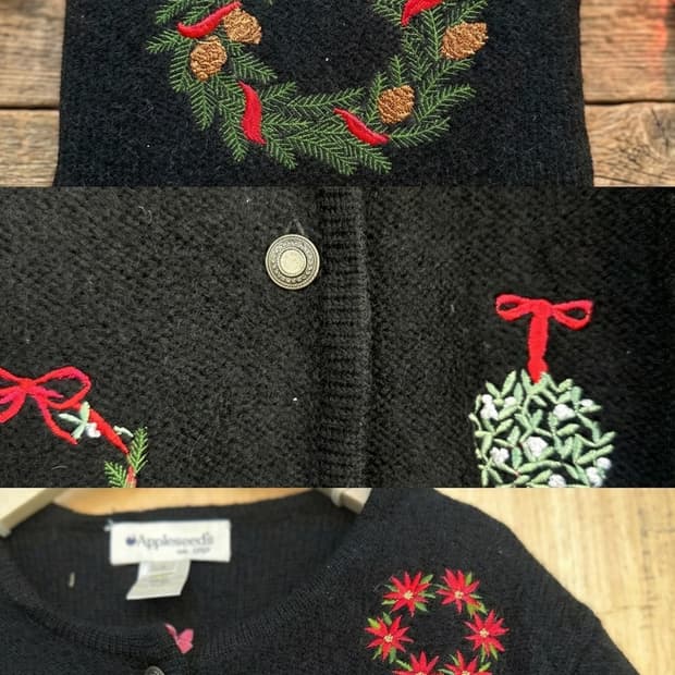Appleseed's 크리스마스 리본 가디건