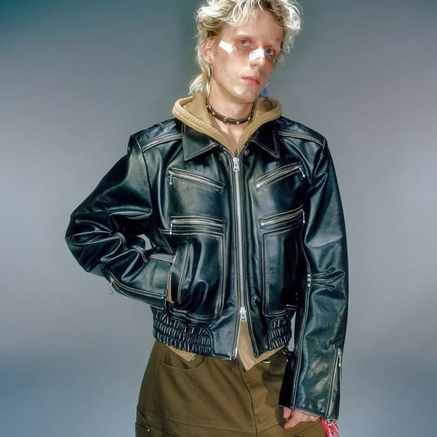 베이컨트아카이브 LEATHER BLOUSON JACKET BLACK(L)