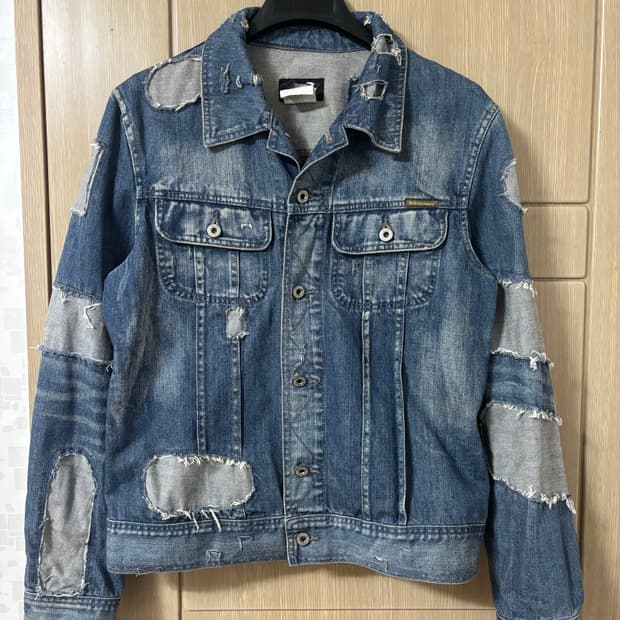 돌체앤가바나 데님 자켓 데미지 워싱