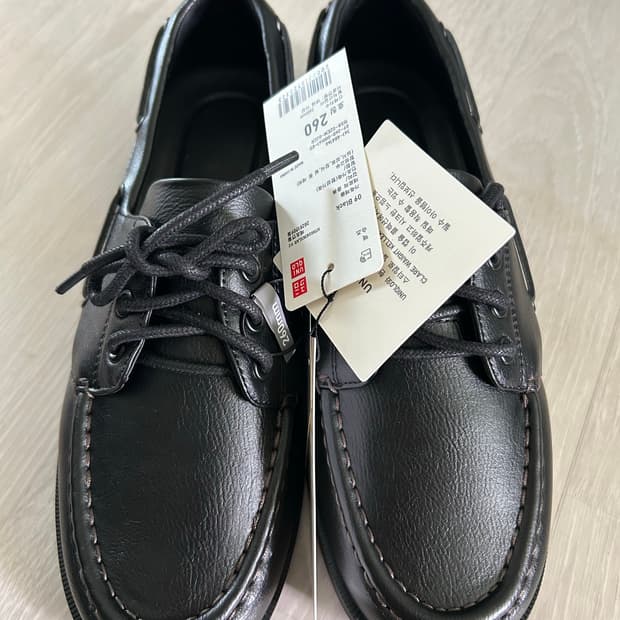 유니클로 덱 슈즈 블랙 260