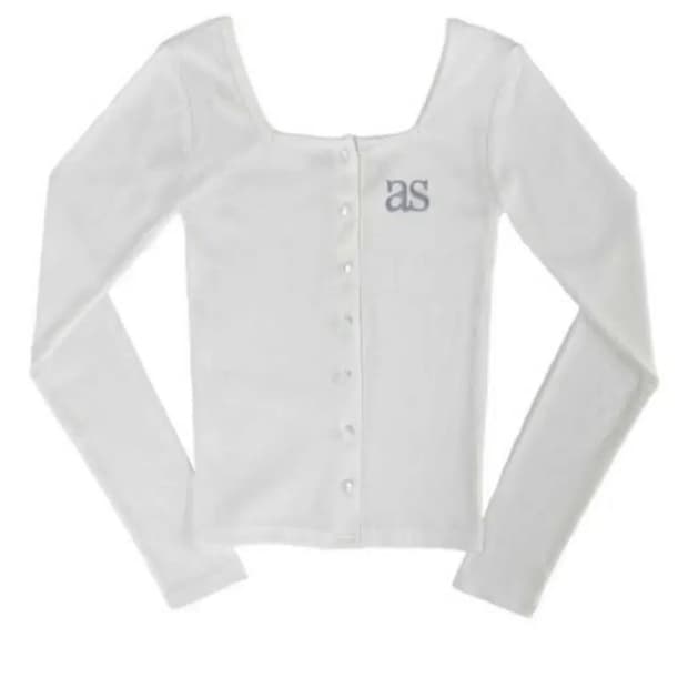 애즈온 시실리 가디건 화이트