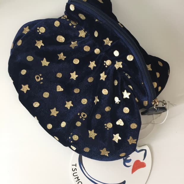 ✨츠모리 치사토 고양이 글리터 별 벨벳 파우치 ✨