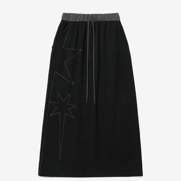 BIG STAR LOGO SWEAT SKIRT_BLACK