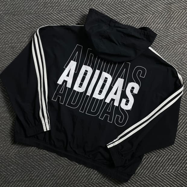 아디다스 신형 박시핏 빅로고 바람막이y 4498