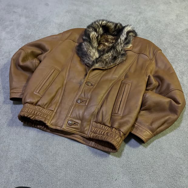 빈티지 양가죽 퍼 자켓 100