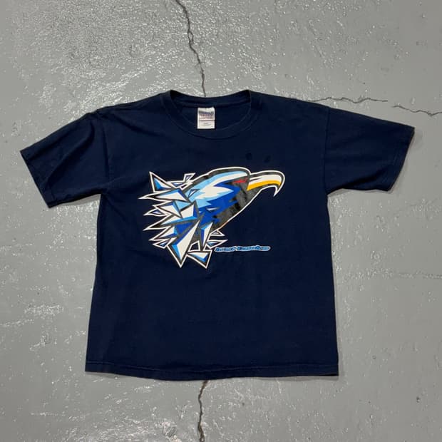 길단(Gildan) IceHawks 네이비 빈티지 반팔 티셔츠