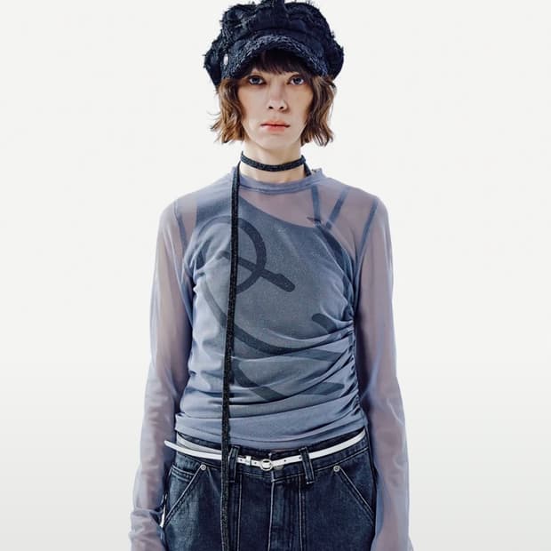 데비어퍼 ELVES MESH STRING TOP_GRAY