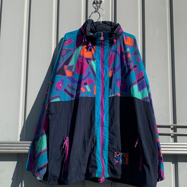 Jeantex 90년대 아웃도어 멀티컬러 바람막이 자켓
