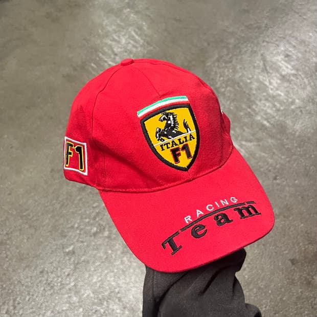 빈티지 페라리 F1 레이싱 볼캡