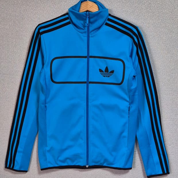 S ) 아디다스 스트릿 드라이버 블루 기모 트레이닝 져지 트랙탑 