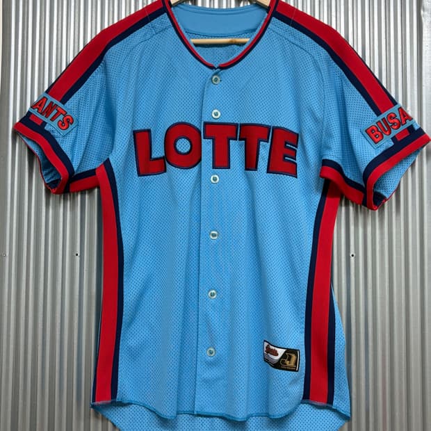 롯데 자이언츠 황재균 13번 KBO 야구 유니폼 스카이블루 사인 6.5