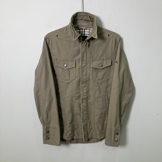 버버리 블랙라벨 와이어 밀리터리 셔츠 자켓 M