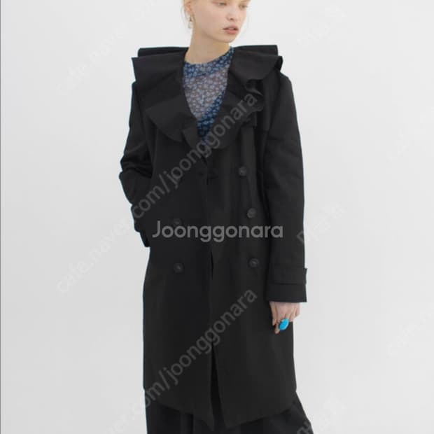 시눈 러플 트렌치코트