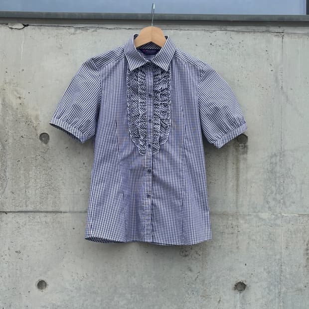 Japanese Frill Check Blouse