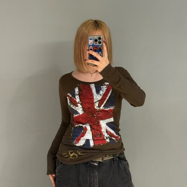 UK flag printing long sleeve