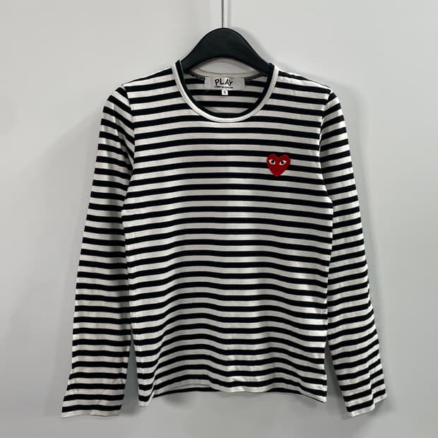 꼼데가르송 우먼스 스트라이프 긴팔티 (on.365)