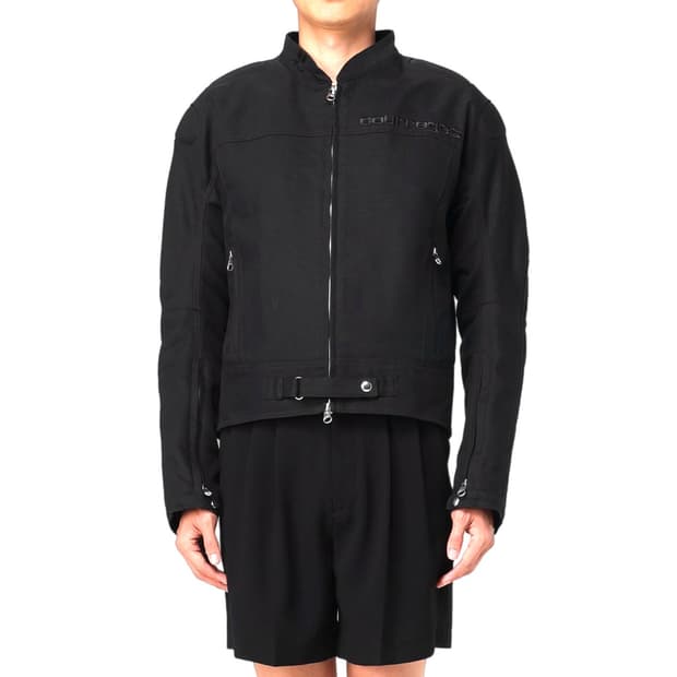 꾸레쥬 24ss 레이서 패디드 코튼 바이커 봄버자켓