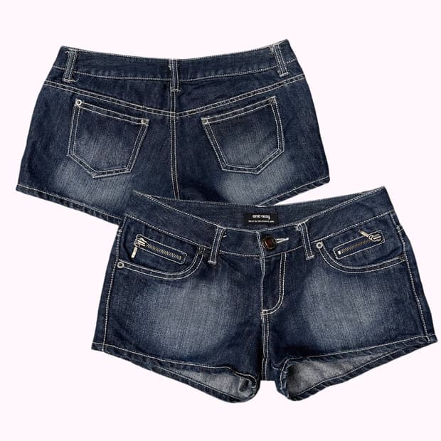 ONEWAY glitter fade denim hotpants