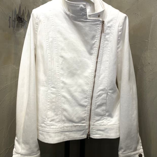 조르지오 알마니 화이트 진 자켓 집업 42