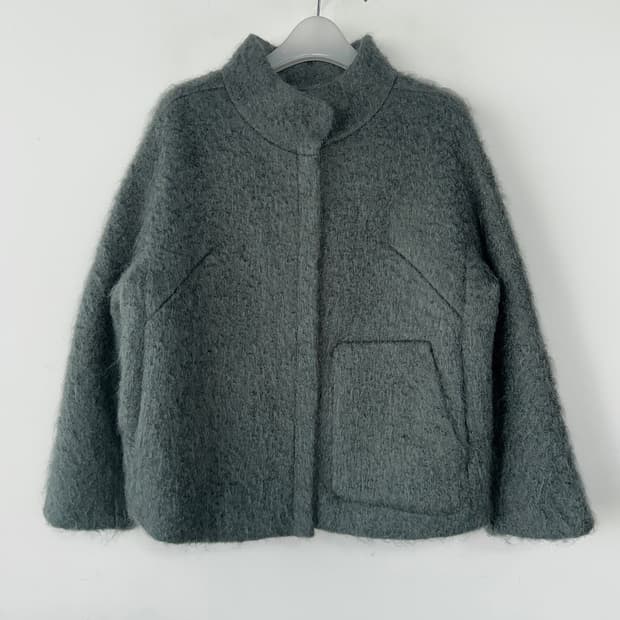 마인 MINE 이태리 모헤어 집업 코트