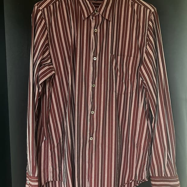 꼼데가르송 옴므 스트라이프 패턴 셔츠 L