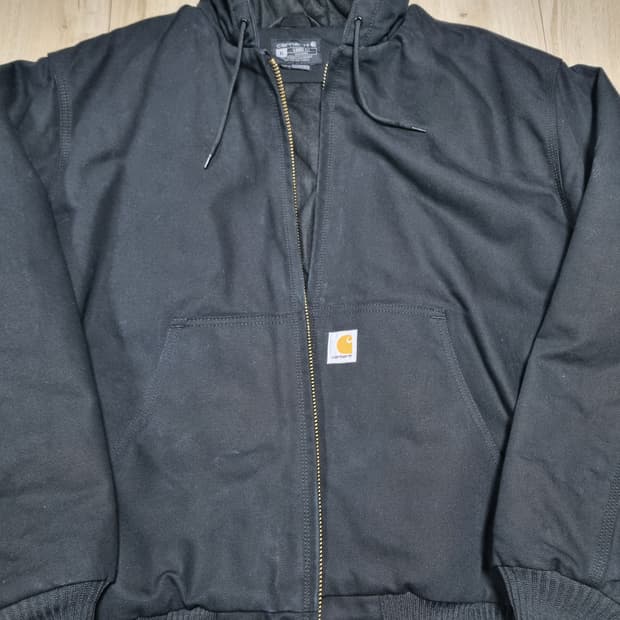 칼하트 J140 덕 액티브 후드 자켓 블랙 (XL)