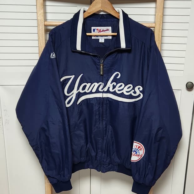 XL 뉴욕 양키스 마제스틱 바시티 스타디움 자켓