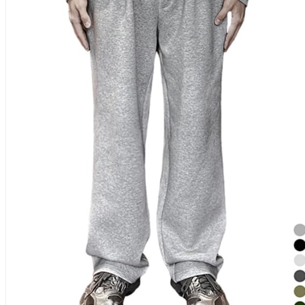 UPING 슈퍼텐셀 세미와이드 스웨트 팬츠 L 나이트그린