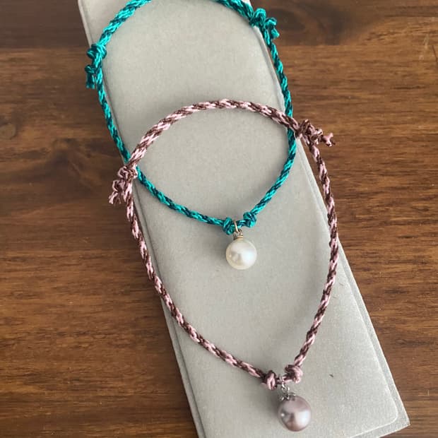 마크라메 유기농코튼 실발찌 2개 세트(새제품)