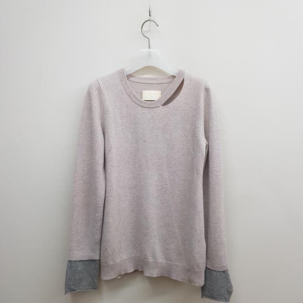 쟈딕앤볼테르 캐시미어 100% 배색 커프스 니트 S사이즈