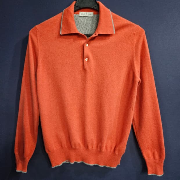 델라시아나 남성 100 캐시미어 100% 카라니트 