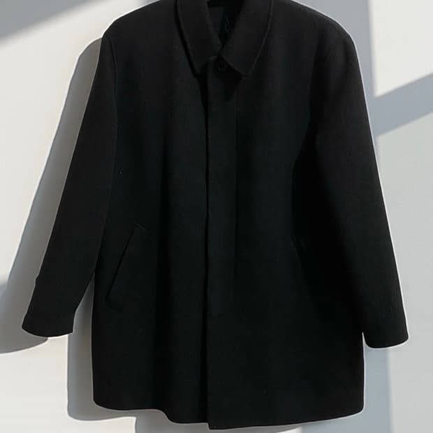 입생로랑 캐시미어 블렌드 싱글 코트