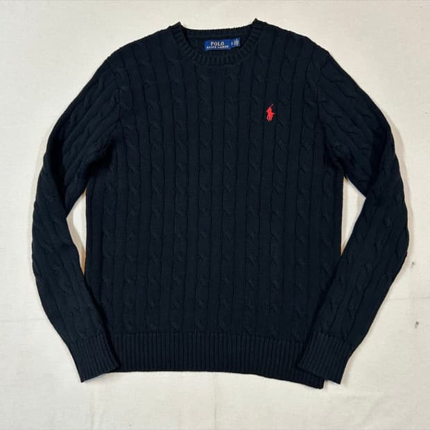 폴로 랄프 로렌 케이블 니트 S