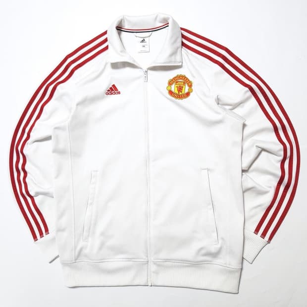 아디다스 16 대장급 맨유 트랙탑 져지 자켓 화이트레드