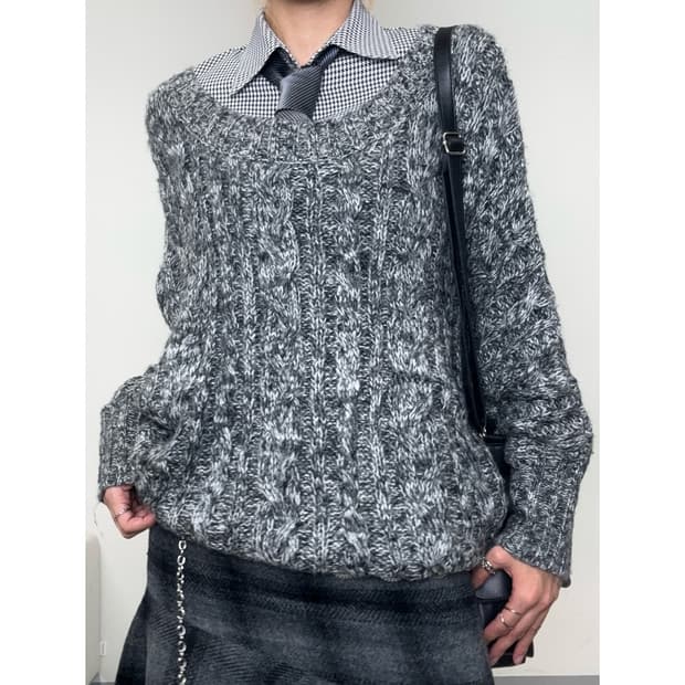 빈티지 차콜 세실맥비 니트 스웨터