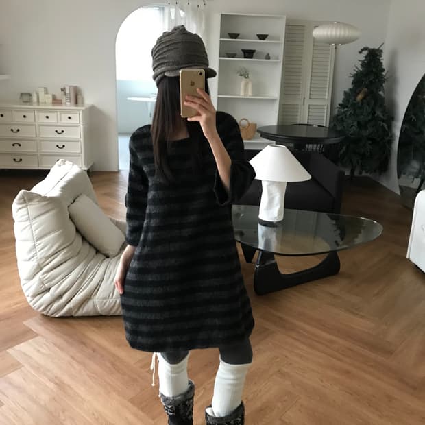 vintage stripe one-piece