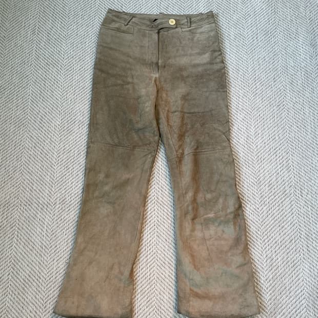 빈티지 피그스킨 스웨이드 팬츠 