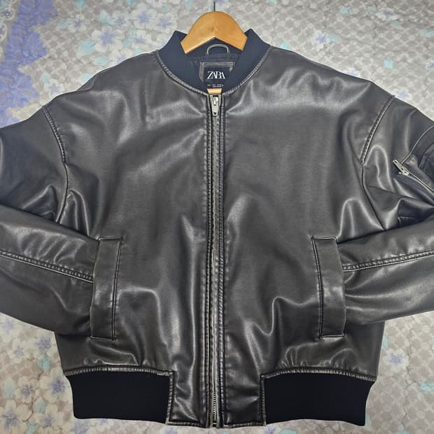 자라 남성 빈티지 가죽자켓 110