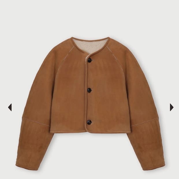 (구해요) 에토스 크롭 시어링 자켓