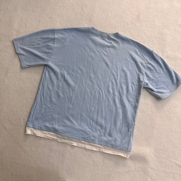 3XL 빈티지 레이어드 반팔 티셔츠 0522T