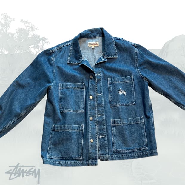 [급매]Stussy Workgear Denim Chore Jacket L
